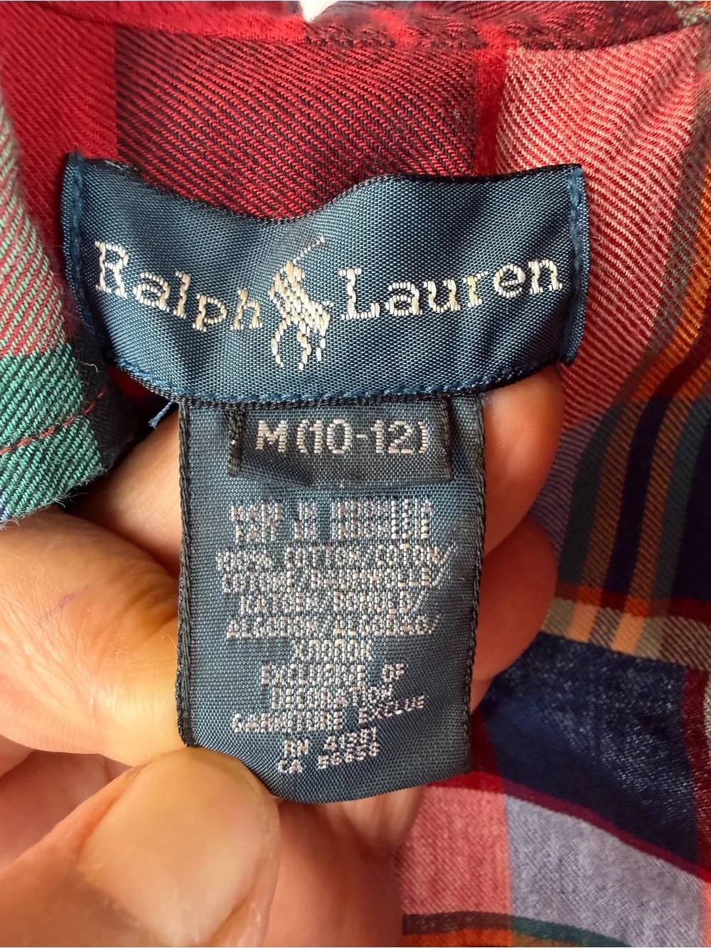 Ralph Lauren Red Multi Plaid Button-Down Shirt